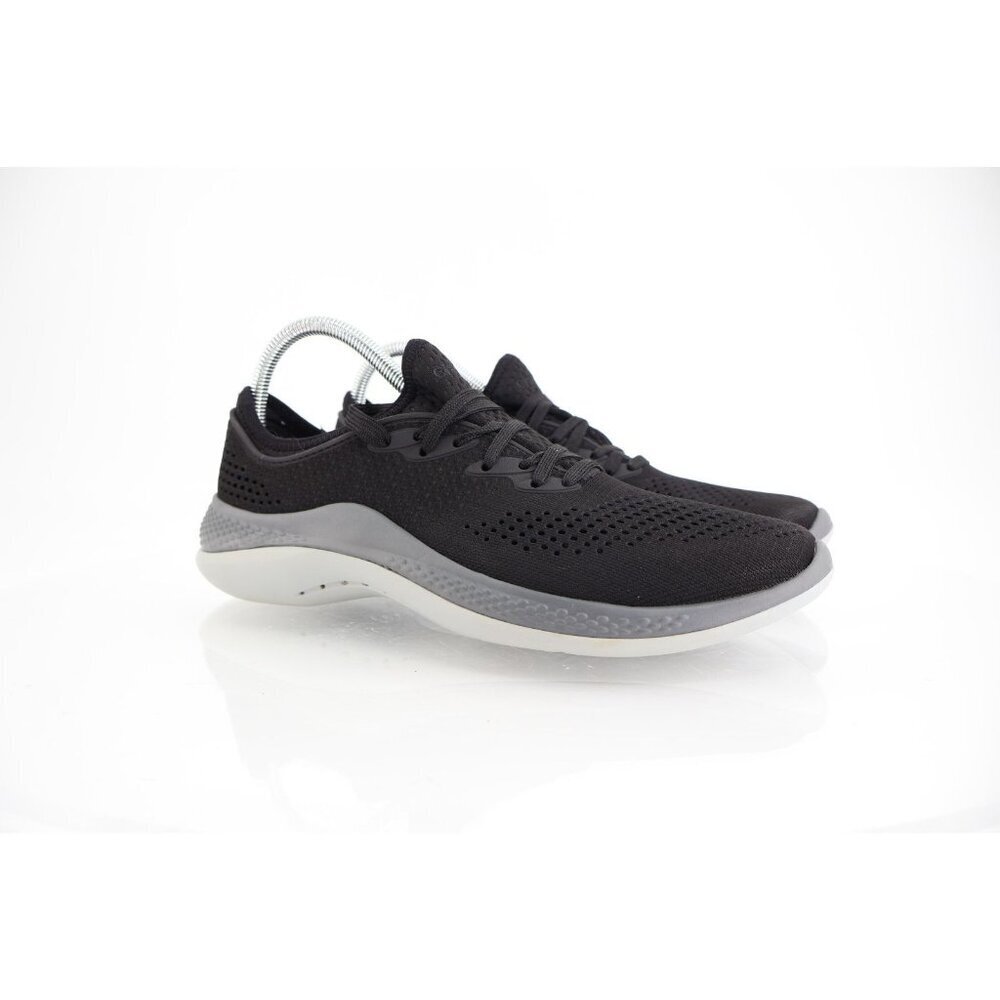 Crocs Men's Literide Pacer Lace-up Sneakers Size 8 Black Gray Shoes Rubber